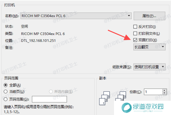 启用双面打印功能 启用双面打印功能