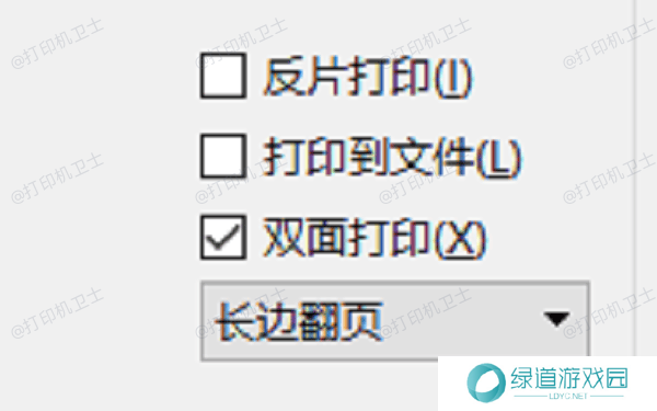 启用双面打印 启用双面打印