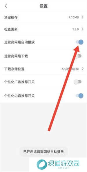设置移动网络自动播放1